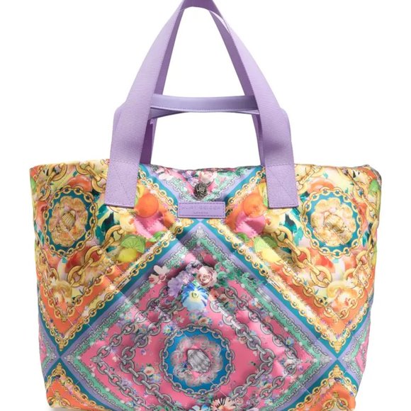 Kurt Geiger Handbags - Kurt Geiger London Quilted Shopper Tote Bag Large Lavender Multi New Sealed
